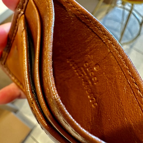 New Authentic Gucci Marmont Brown Matellase Chevron Leather Cardholder - Picture 7 of 11